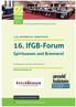 Institut für Gärungsgewerbe und Biotechnologie zu Berlin. 16. IfGB-Forum. Spirituosen und Brennerei