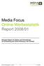 Media Focus Online-Werbestatistik Report 2008/01. Semester-Report mit Zahlen und Informationen zur Entwicklung der Online-Werbung in der Schweiz
