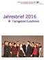 Jahresbrief Fachgebiet Eurythmie. Jahresbrief 2016 Fachgebiet Eurythmie