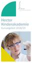 Hector Kinderakademie. Kursangebot 2018/19