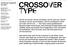 CROSSOVER TYPE. Vertiefung Typografie SS 2018