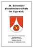 34. Schweizer Einzelmeisterschaft im Tipp-Kick