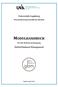 Universität Augsburg. Wirtschaftswissenschaftliche Fakultät MODULHANDBUCH. für den Bachelorstudiengang. Global Business Management