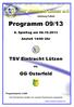 Abteilung Fußball. Programm 09/ Spieltag am Anstoß 14:00 Uhr. TSV Eintracht Lützen. vs. GG Osterfeld