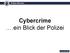 Cybercrime.ein Blick der Polizei