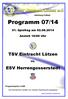 Abteilung Fußball. Programm 07/ Spieltag am Anstoß 10:00 Uhr. TSV Eintracht Lützen. vs. ESV Herrengosserstedt