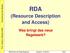 RDA (Resource Description and Access) Was bringt das neue Regelwerk?
