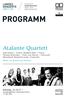 PROGRAMM. Atalante Quartett LANDES KONZERTE 2017/18. Sonntag, / Landesgalerie Oberösterreich Uhr