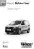 Dacia Dokker Van. Preise gültig ab Datenstand Offizieller Sponsor der Dacia Vikings