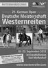 Westernreiten. 21. German Open Deutsche Meisterschaft September 2012 in Kreuth/Rieden Gut Matheshof PATTERNVERZEICHNIS