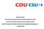Antworten der Christlich Demokratischen Union Deutschlands (CDU) und der Christlich-Sozialen Union in Bayern (CSU) auf die Fragen des Bundesverbandes