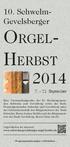 10. Schwelm- Gevelsberger Orgel- Herbst