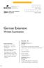 German Extension. Written Examination. Centre Number. Student Number. Total marks 40