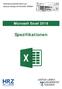 Microsoft Excel 2019 Spezifikationen