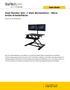 Dual Monitor Sitz- / Steh Workstation - 89cm breite Arbeitsfläche