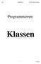 HSR Rapperswil 2001 Markus Rigling. Programmieren: Klassen Auflage
