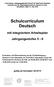 Schulcurriculum Deutsch