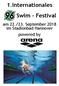 1.Internationales Swim - Festival. am 22./23. September 2018 im Stadionbad Hannover powered by