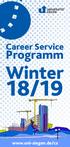 Career Service Programm Winter 18/19