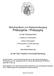 Modulhandbuch zum Masterstudiengang Philosophie / Philosophy