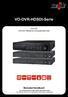 VO-DVR-HDSDI-Serie. Full HD HD-SDI Realtime Kompaktrekorder. Benutzerhandbuch