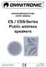 CS / CSS-Series Public address speakers