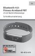 Bluetooth-4.0- Fitness-Armband FBT 25 mit Nachrichtenanzeige