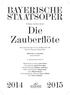 Wolfgang Amadeus Mozart Die Zauberflöte. Eine deutsche Oper in zwei Aufzügen KV 620 Libretto Emanuel Schikaneder