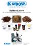 Kaffee Linien. The World's No. 1 in Can Machinery. Füll- und Verschliessmaschinen für Kaffee in Gläsern und Dosen