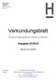 Verkündungsblatt. Amtliches Mitteilungsblatt der Hochschule Hannover. Ausgabe 03/2016. Hannover, den