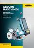 ALDURO MASCHINEN. Bohrmaschinen Bohr-/ Fräsmaschinen Drehbänke Metallsägemaschinen Schleifmaschinen