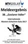 38. Goslarer Adler. Internationale Masters-Schwimm-Gala 2017