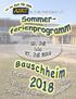 Sommerferienprogramm 2018