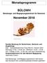 Monatsprogramm BÜLOWH. November 2018