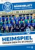 HEIMSPIEL BÄRENBLATT GEGEN DEN FC ST.PAULI HANDBALL-OBERLIGA 2018/19 SAMSTAG, :00 UHR KSV-HALLE