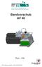 Bandvorschub AV 40. Kurz - Info. Techn. Änderungen vorbehalten - Doku-Nr.:KI-AV-40-AH-04-DE