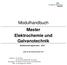 Modulhandbuch Master Elektrochemie und Galvanotechnik