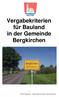 Vergabekriterien für Bauland in der Gemeinde Bergkirchen