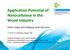 Application Potential of Nanocellulose in the