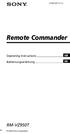 (1) Remote Commander. Operating Instructions. Bedienungsanleitung RM-VZ950T Sony Corporation