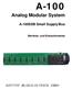 A-100. Analog Modular System. A-100SSB Small Supply/Bus. doepfer Musikelektronik Gmbh. Betriebs- und Einbauhinweise
