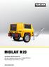 MOBILAIR M 20. Fahrbarer Baukompressor Mit dem weltweit anerkannten SIGMA PROFIL Volumenstrom 2,0 m³/min (71 cfm)