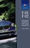 F01 F 02 TEILE PARTS ORIGINAL ALPINA. BMW 7er / 7 SERIES