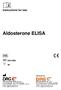 Aldosterone ELISA. Instructions for Use EIA Distributed by:
