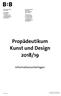 Propädeutikum Kunst und Design 2018/19