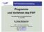 Programme und Verfahren des FWF