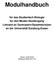Modulhandbuch für das Studienfach Biologie für den Master-Studiengang Lehramt an Gymnasien/Gesamtschulen an der Universität Duisburg-Essen