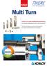 Multi Turn. Multi Turn. KORLOY Inoovatives Multifunktionswerkzeug. Innovatives Kombiwerkzeug zur Außen- & Innenbearbeitung