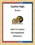 Capital High. Bruins Season Girls Basketball Boxscores