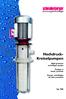 Hochdruck- Kreiselpumpen. High-pressure centrifugal pumps. haute pression. Pompe centrifughe ad alta pressione. Typ THK
